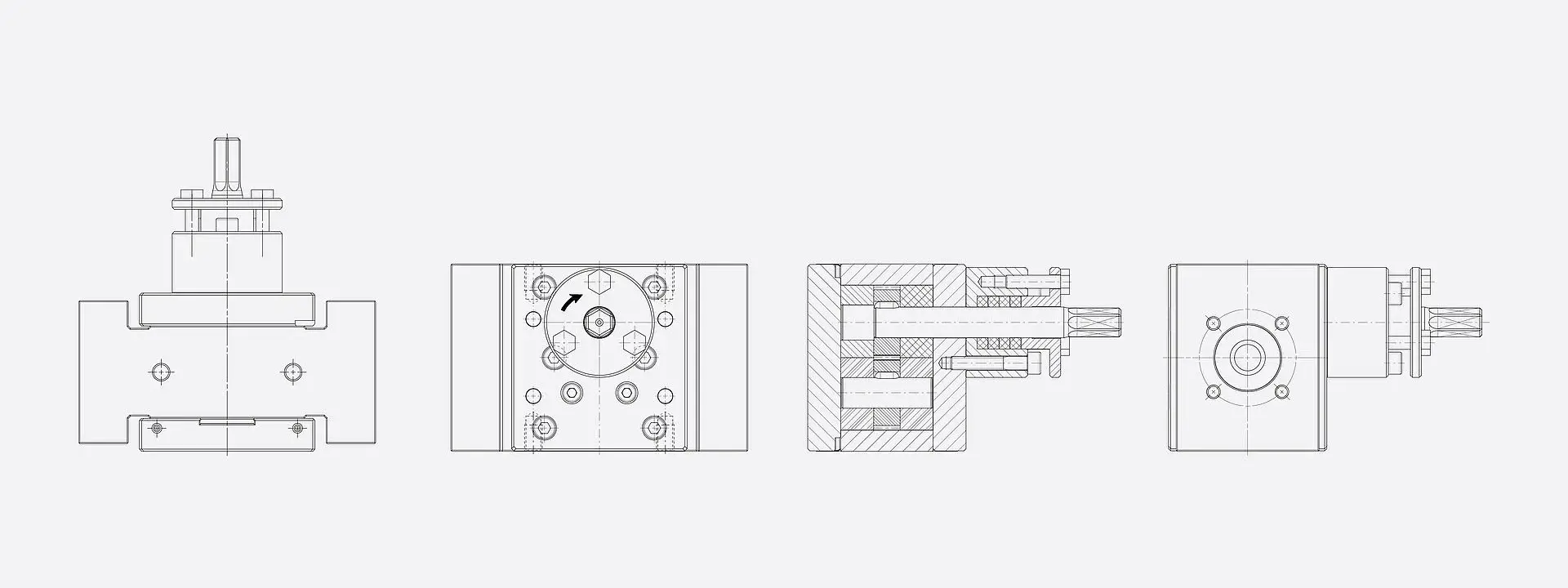 Sketch Inline Gear Pump