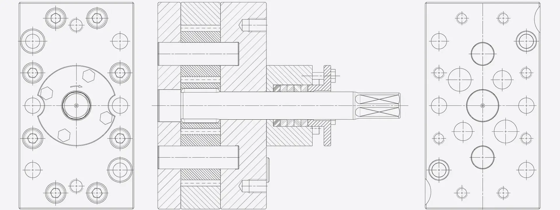 Skizze Doppelzahnradpumpe