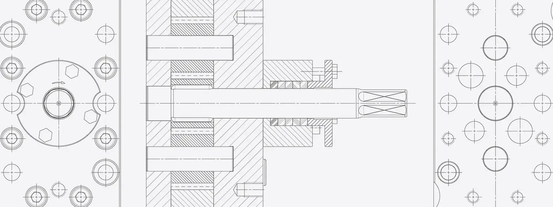 Sketch Double-Port Gear Pump