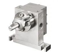 Gear metering pump S14 on white background