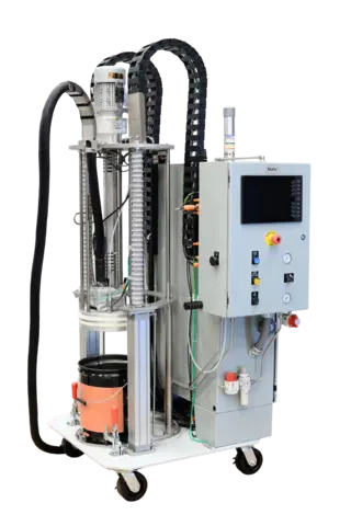 HV High Viscosity Platen System on white background