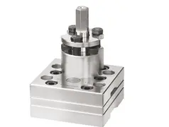 Single stream gear metering pump on white background