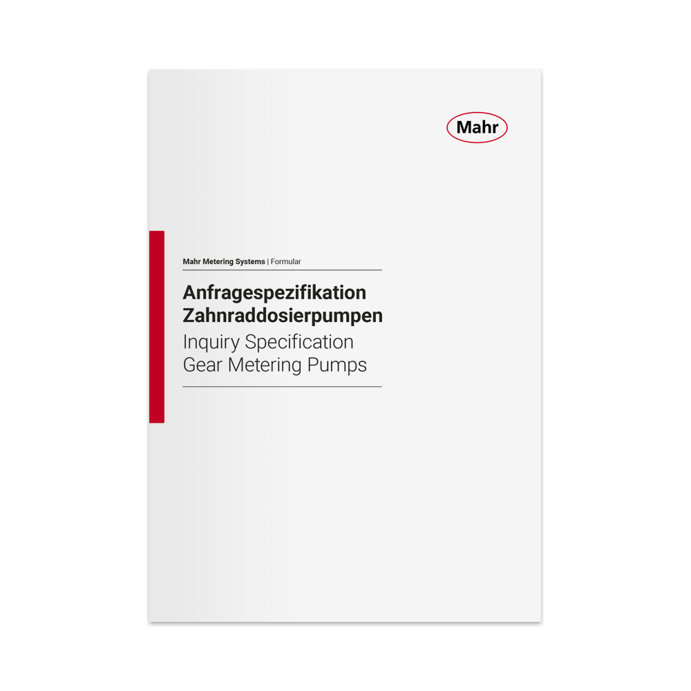 Brochure Request inquiry specification gear metering pumps